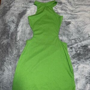 Green Halter Bodycon Mini Dress for Night Out